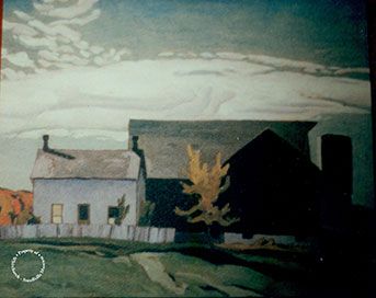 993.011.010 - Copy, A. J. Casson painting, Hennessy homestead